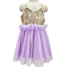 Ewen Fashion Child's Dress Chest 10.5 Waist 11 Length 18 Lavender Tulle Sequin
